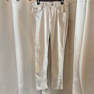 Redvanly Men Pants Medium Beige Kent Pull On 32.5" Inseam Performance Golf 19877